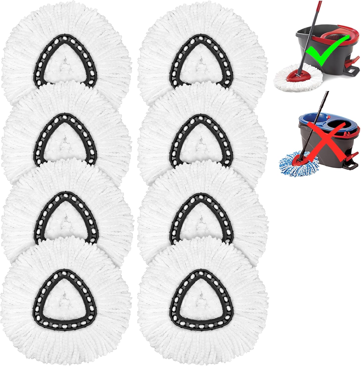 Tidy Monster O-Ceda Easy Wrin Spin Mop Replacement 8-Pack