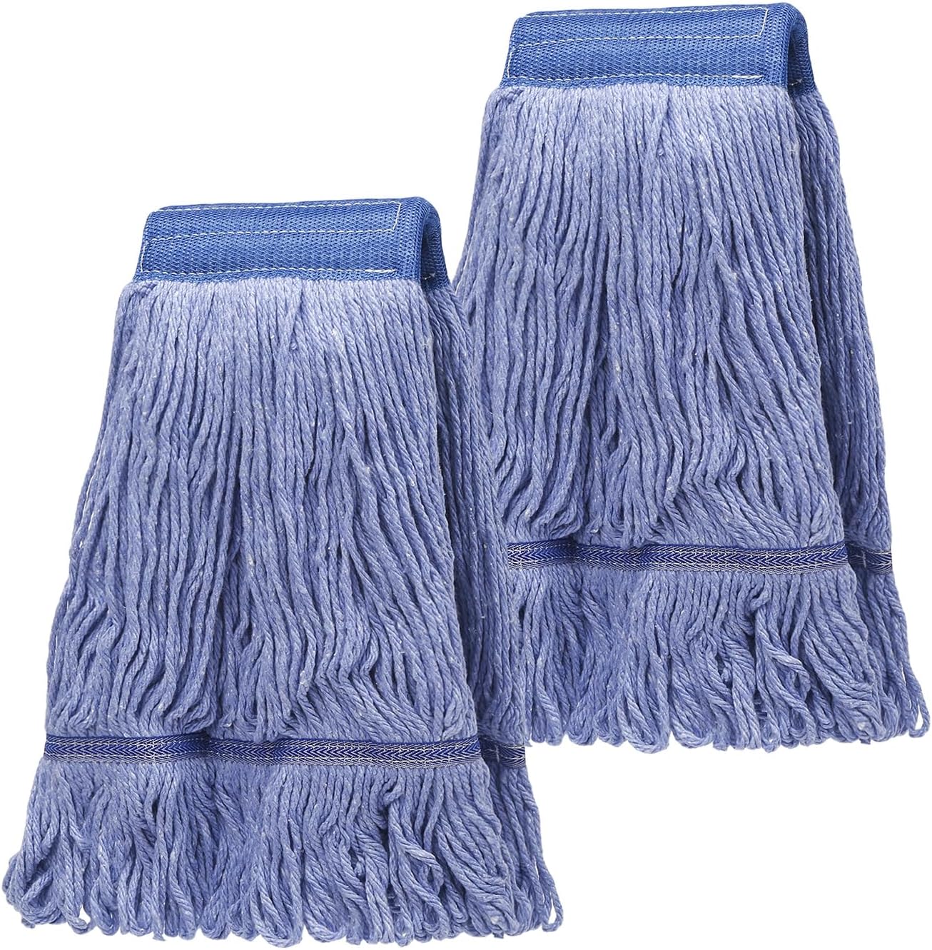 2 Pack Heavy Duty Blue Industrial Mop Heads