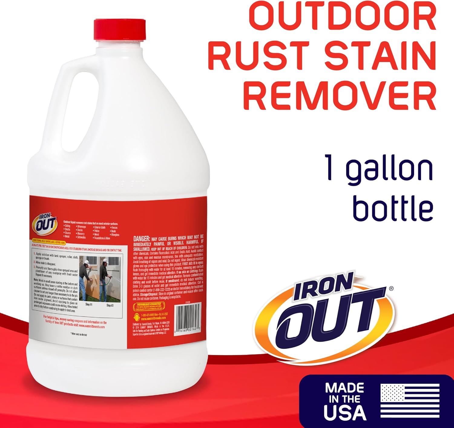 IRON OUT Liquid Rust Stain Remover 1 Gallon 1