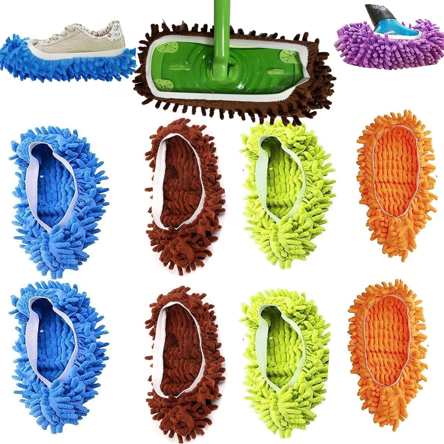YWSHF Mop Pads Replacement 8PCS 4Pairs for Swiffer Sweeper