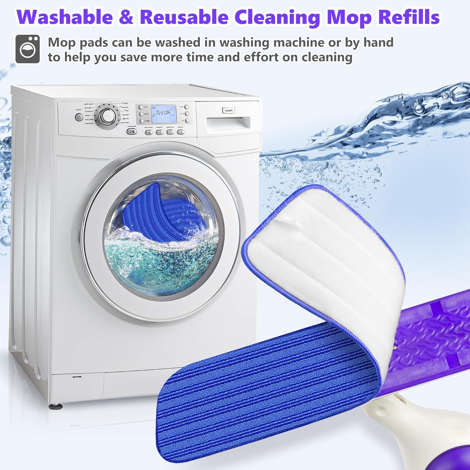 Reusable Mop Pads for Swiffer PowerMop 6 Pack