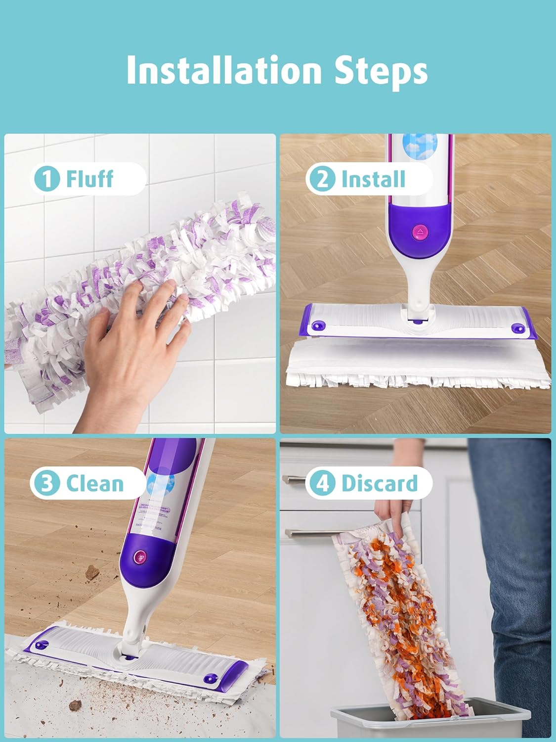 AIR U 24 Pack Swiffer Power Mop Refills