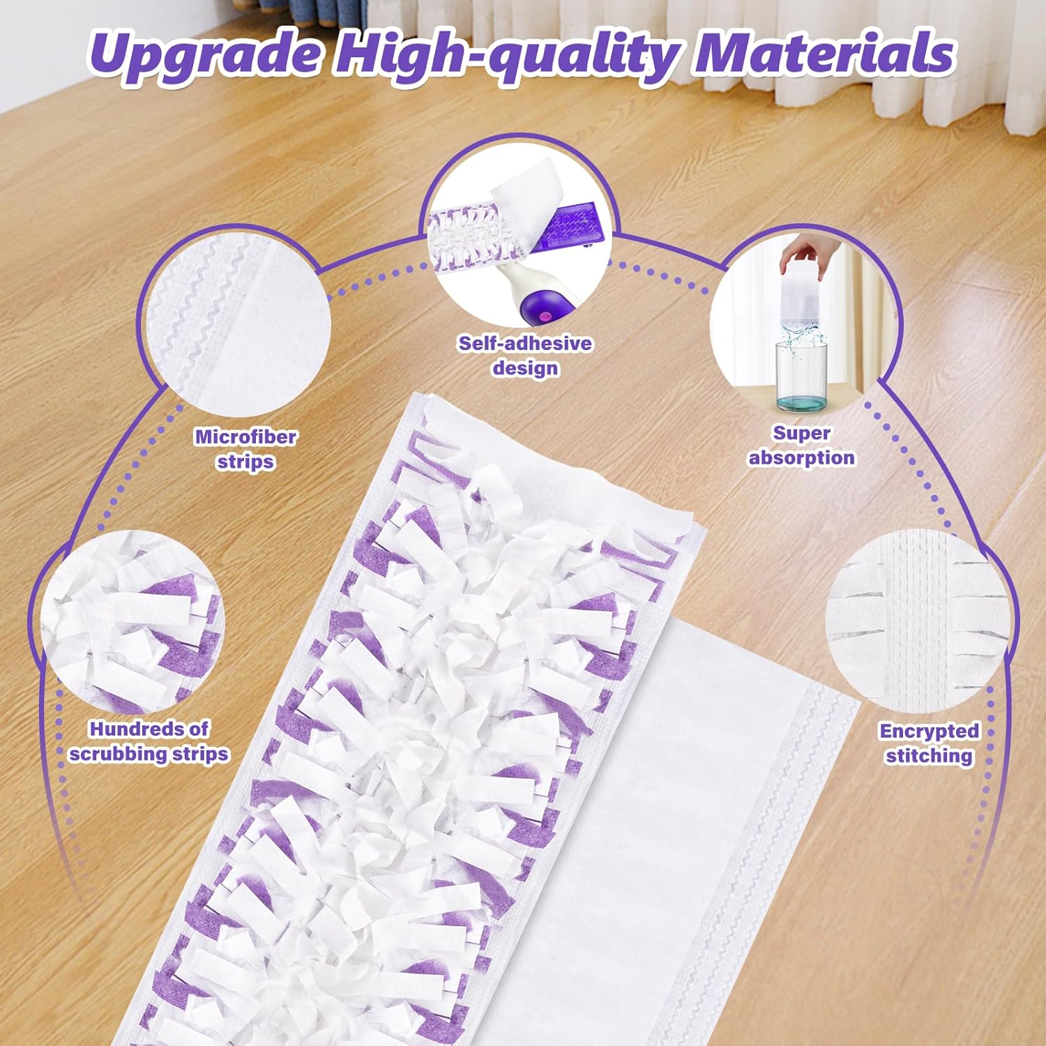 EHADOO 20 Pcs Disposable Mop Pads for Swiffer Power Mop