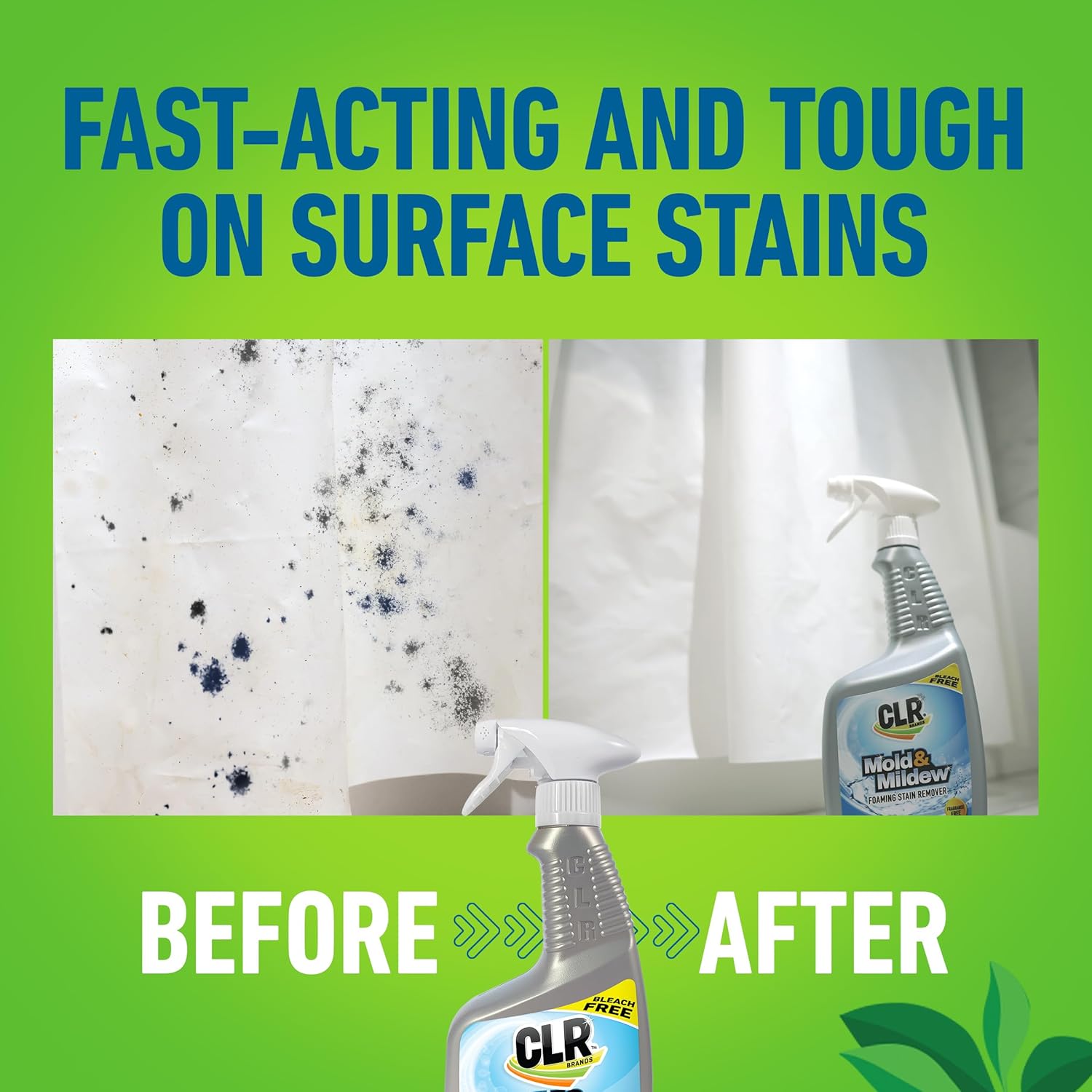 CLR Mold Mildew Clear Bleach-Free Spray 32 Fl Oz Pack of 2