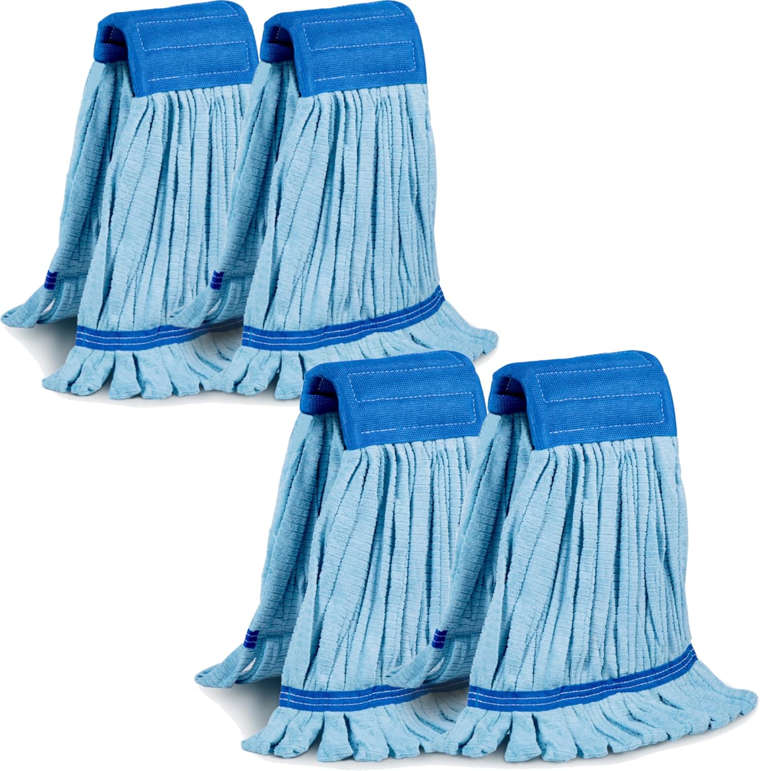 4 Pack Heavy Duty Microfiber Mop Refill - Extra Absorbent Durable