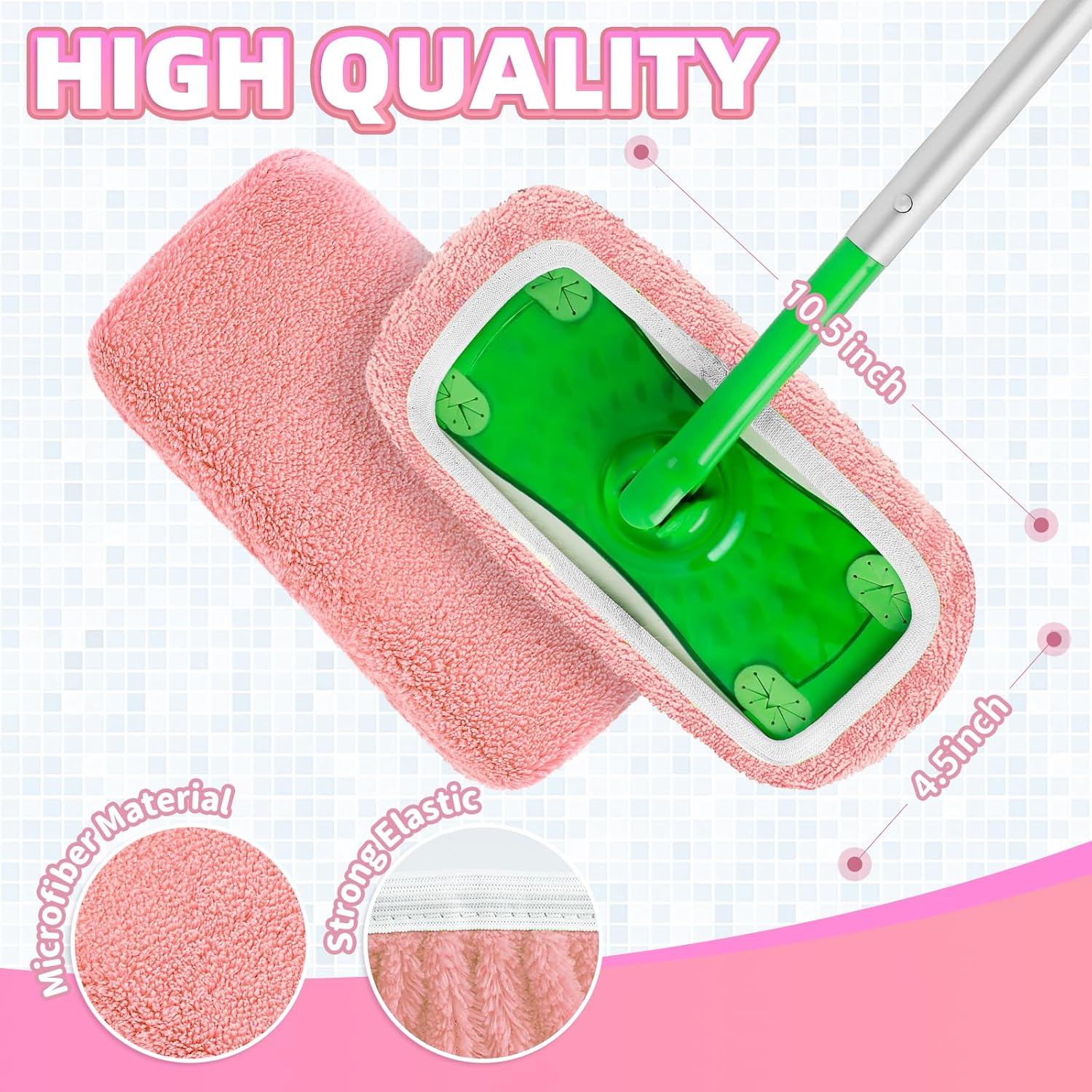 8 Pack Reusable Mop Pads for Swiffer Sweeper