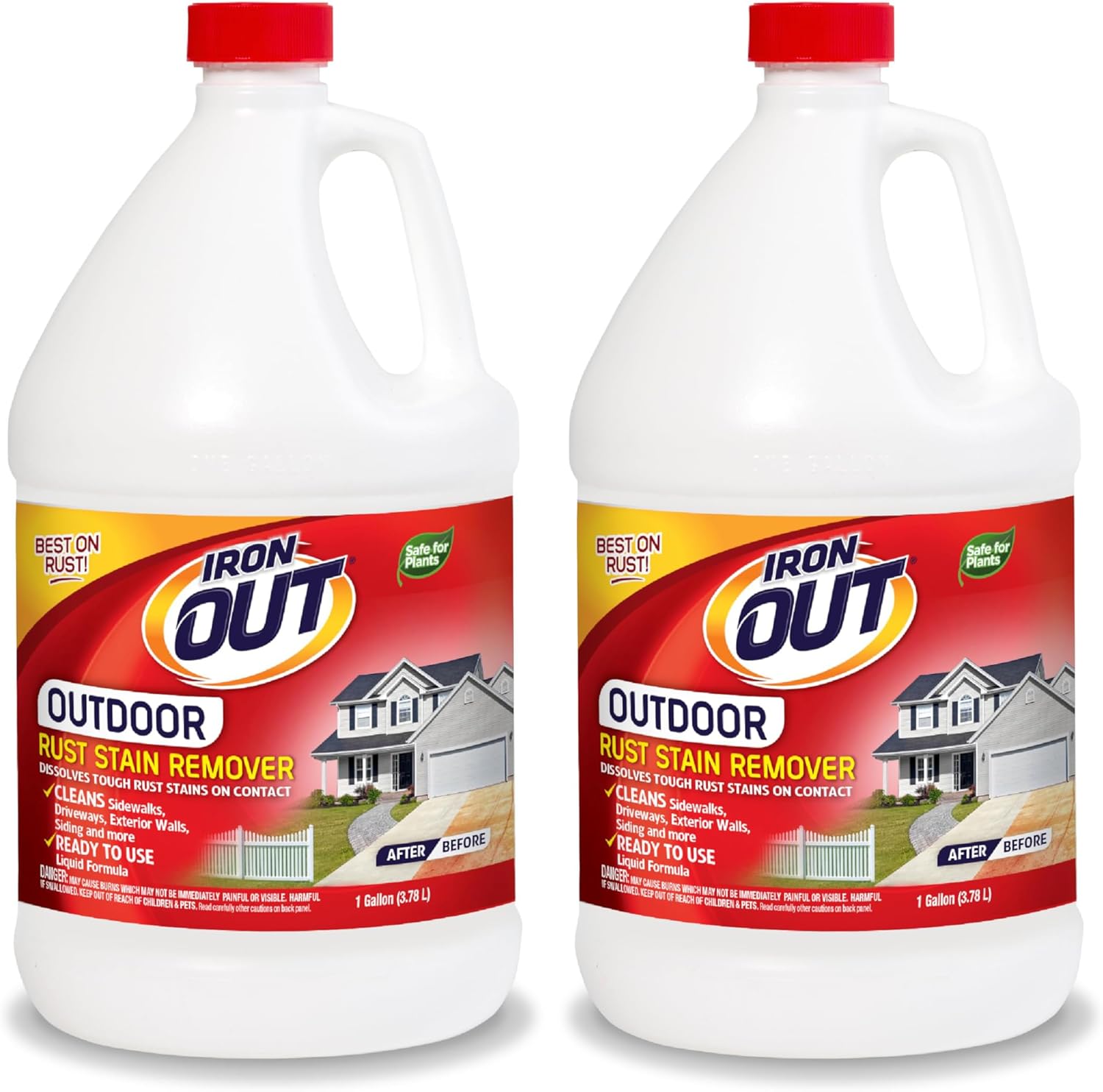 IRON OUT Liquid Rust Stain Remover 1 Gallon 2 Pack