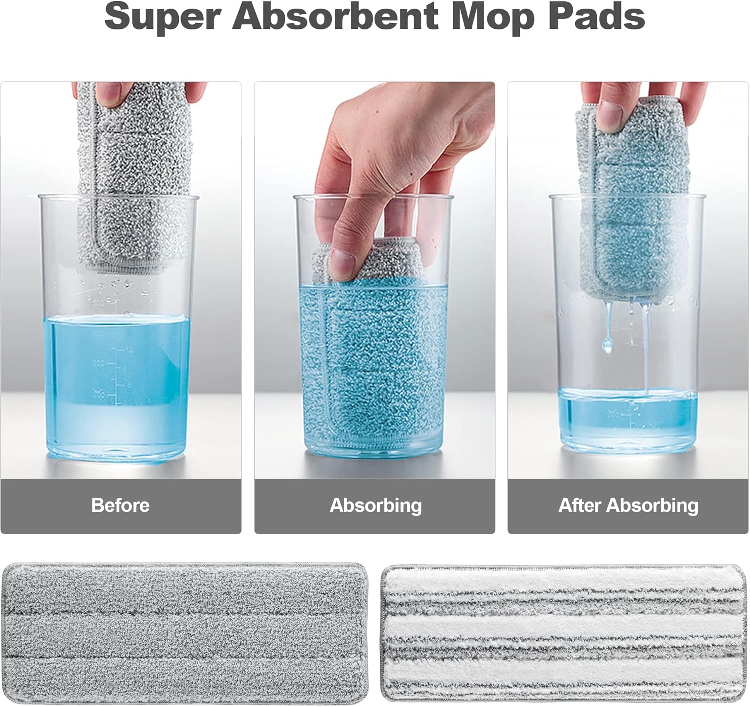 JOYMOOP 13inch Replacement Mop Pads Pack of 4