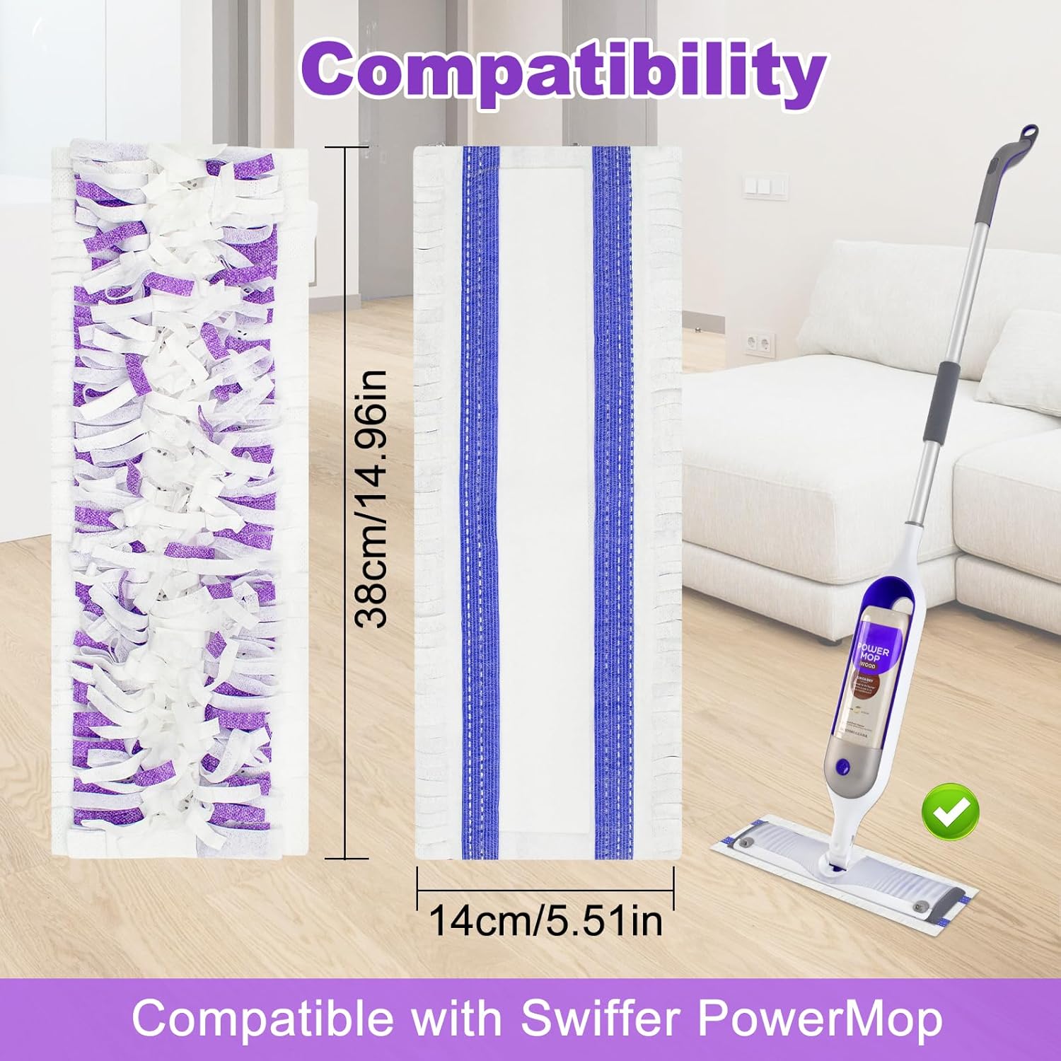 30-Pack Swiffer Power Mop Refill Pads Dry Wet