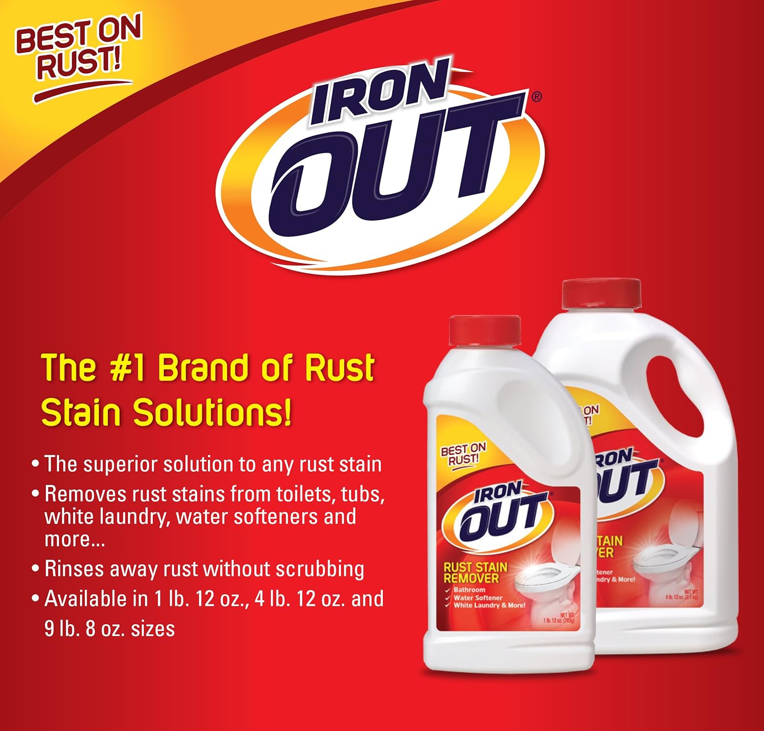 IRON OUT Powder Rust Stain Remover 95lb