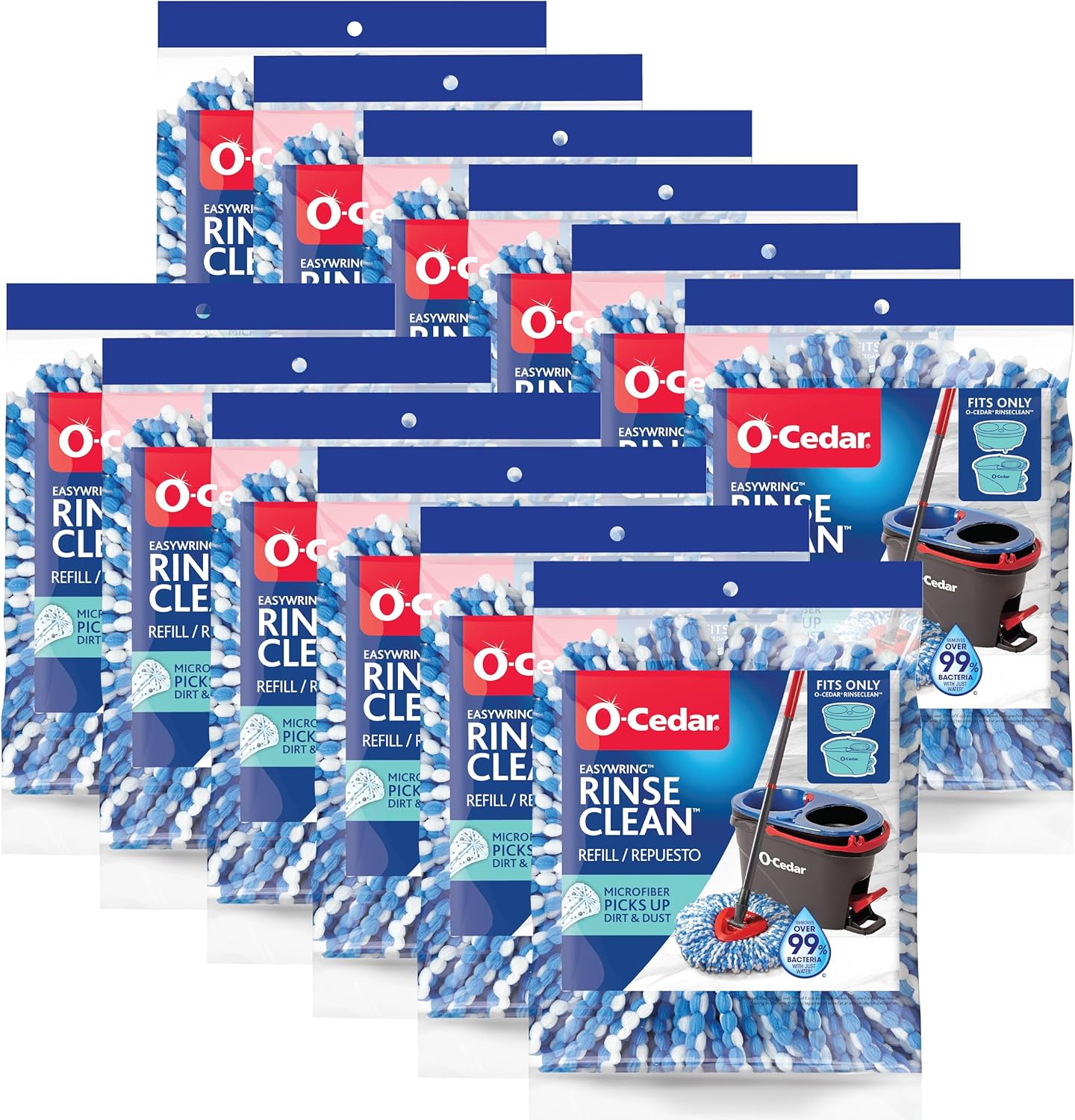 O-Cedar RinseClean Spin Mop Microfiber Refill 1 CT