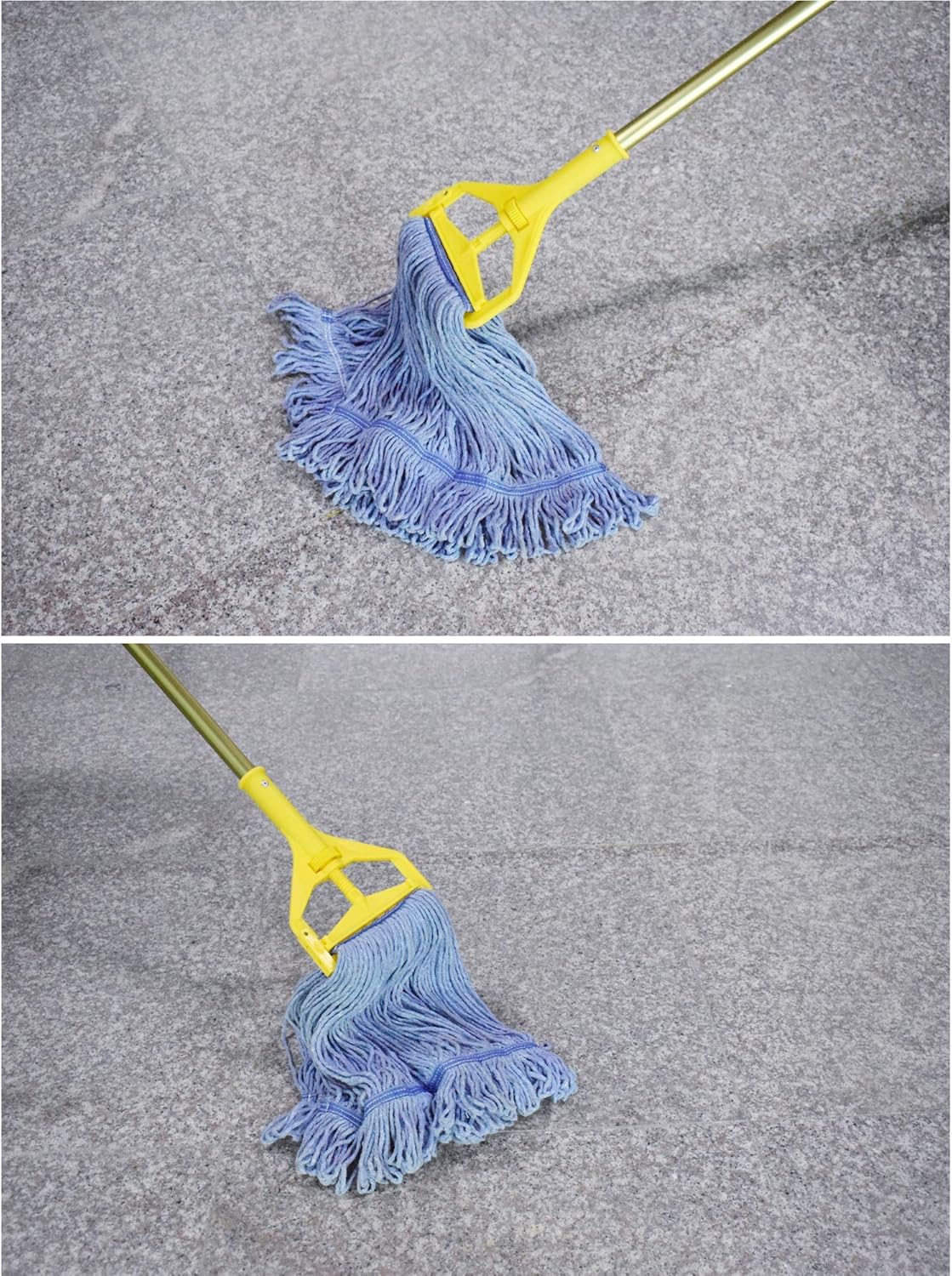 NIUBEE Heavy Duty Commercial Mop Head Replacement - 450g Blue Cotton Looped End