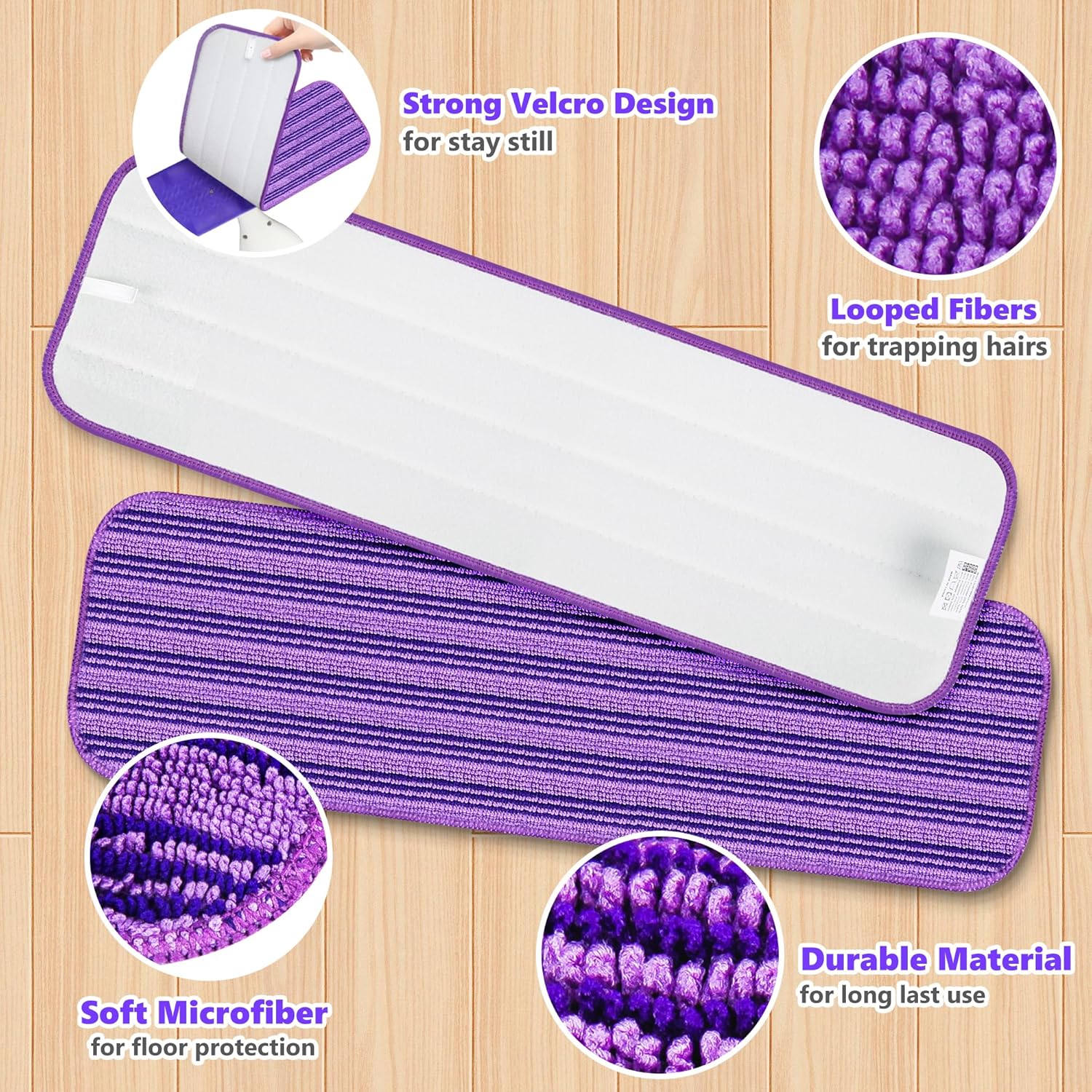 Reusable Mop Pads for Swiffer PowerMop 6 Pack