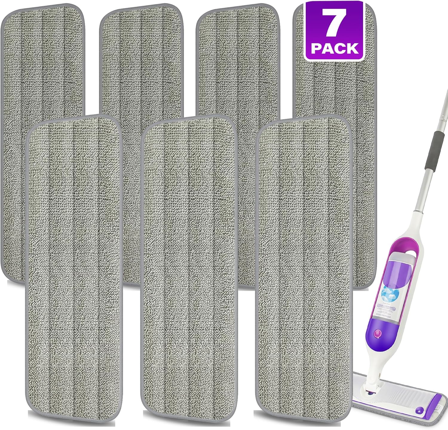 7 Reusable Microfiber Mop Pads for Swiffer Power Mop 1