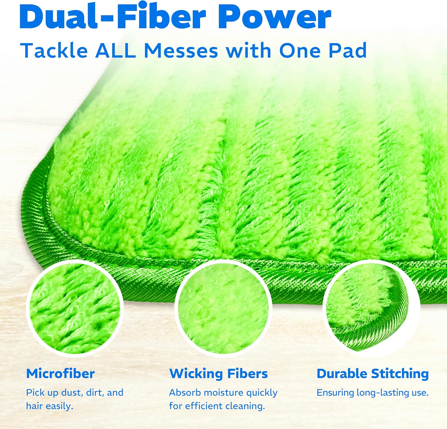 Befanty 4 Pack Reusable Microfiber Mop Pads - 10 to 12