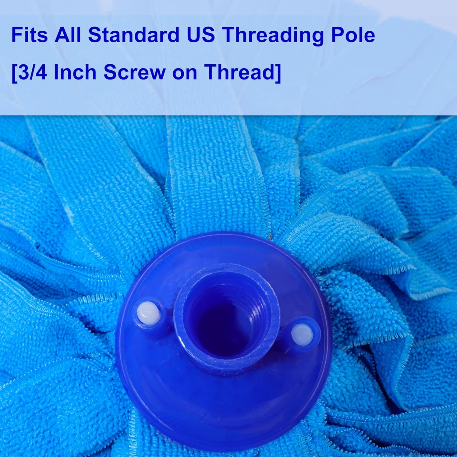 6PCS Blue Microfiber Mop Head Replacement