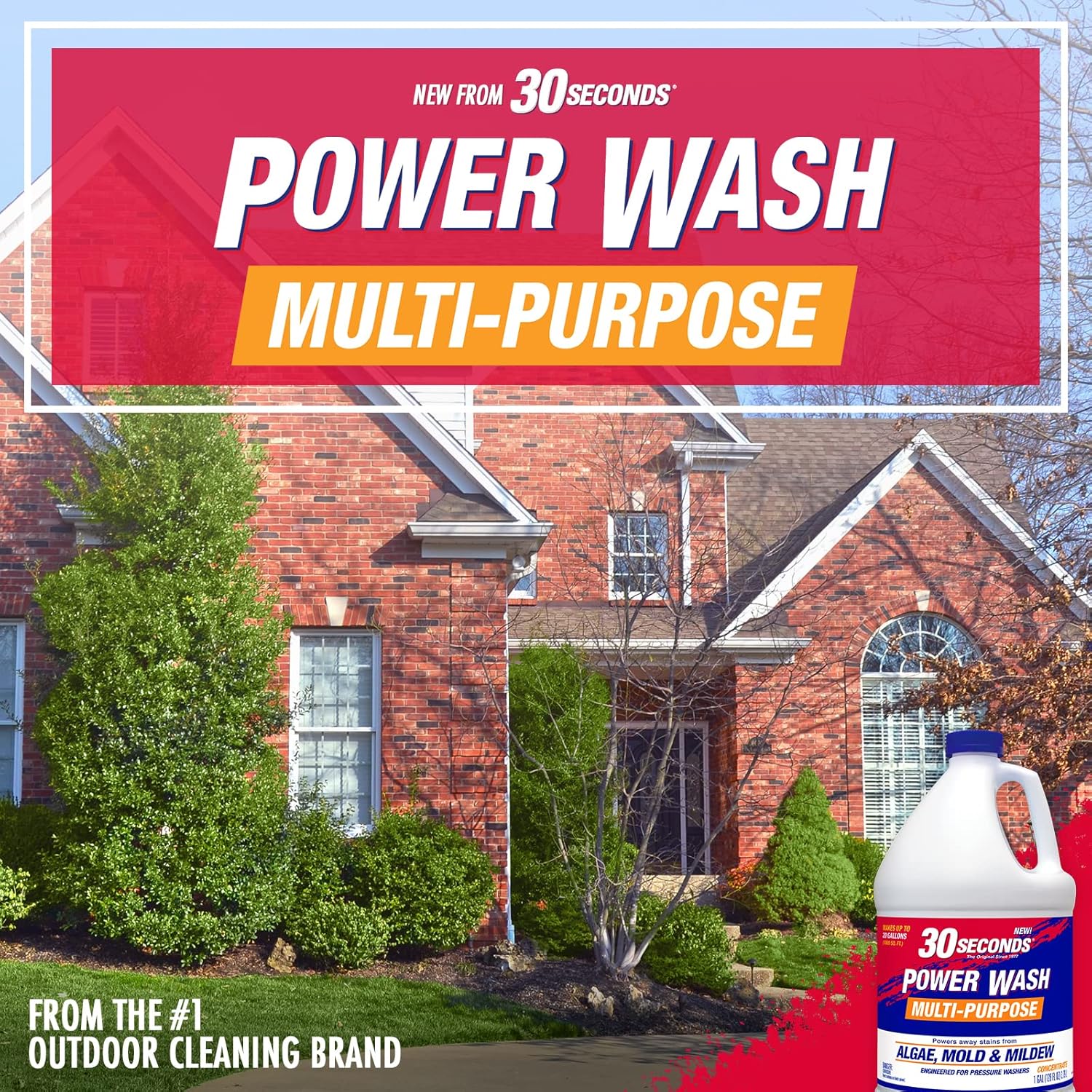 30 SECONDS Pressure Washer Cleaner 20 Gallons Mold Mildew Remover