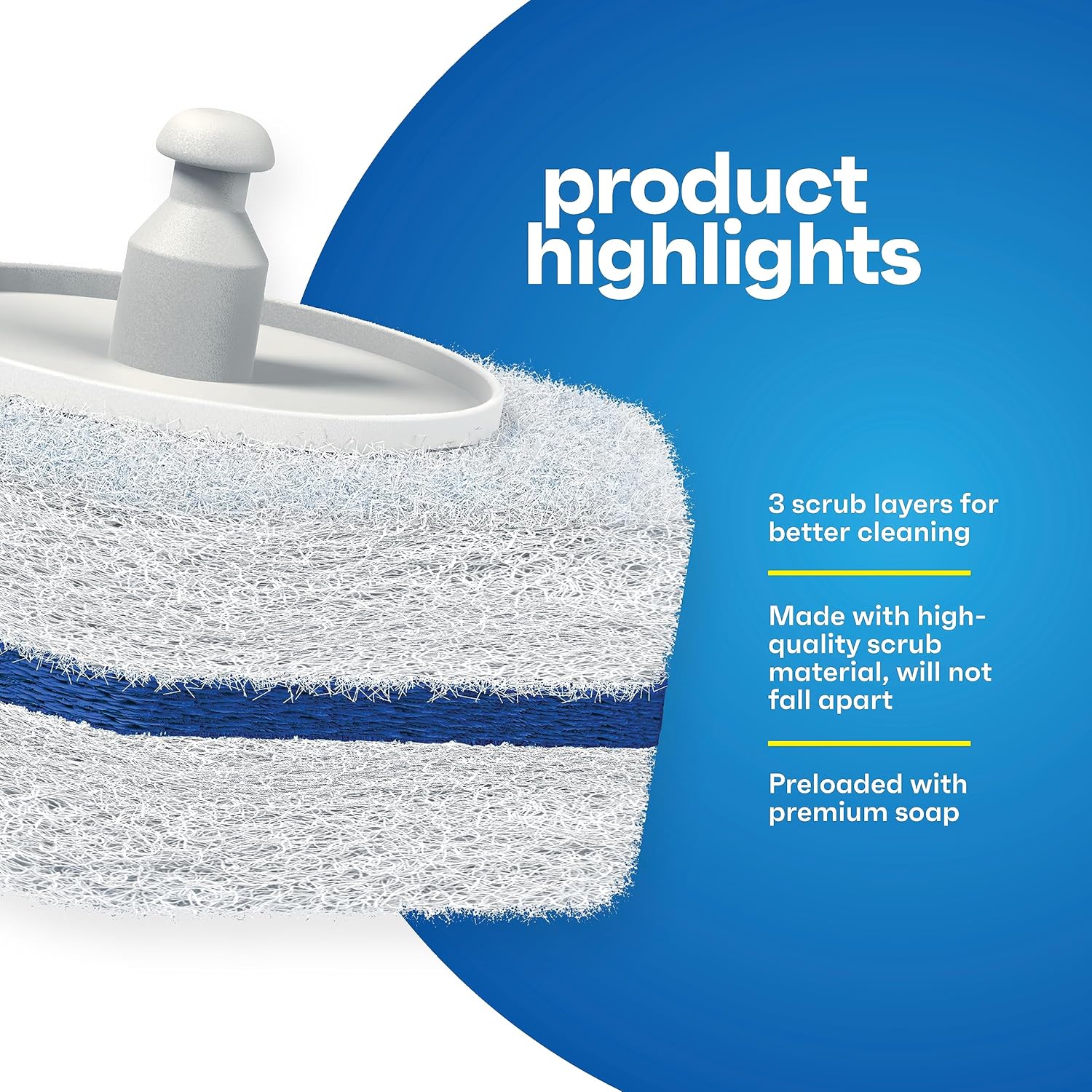CleanGenius Disposable Prefilled Toilet Cleaning Scrubbers 30 Count