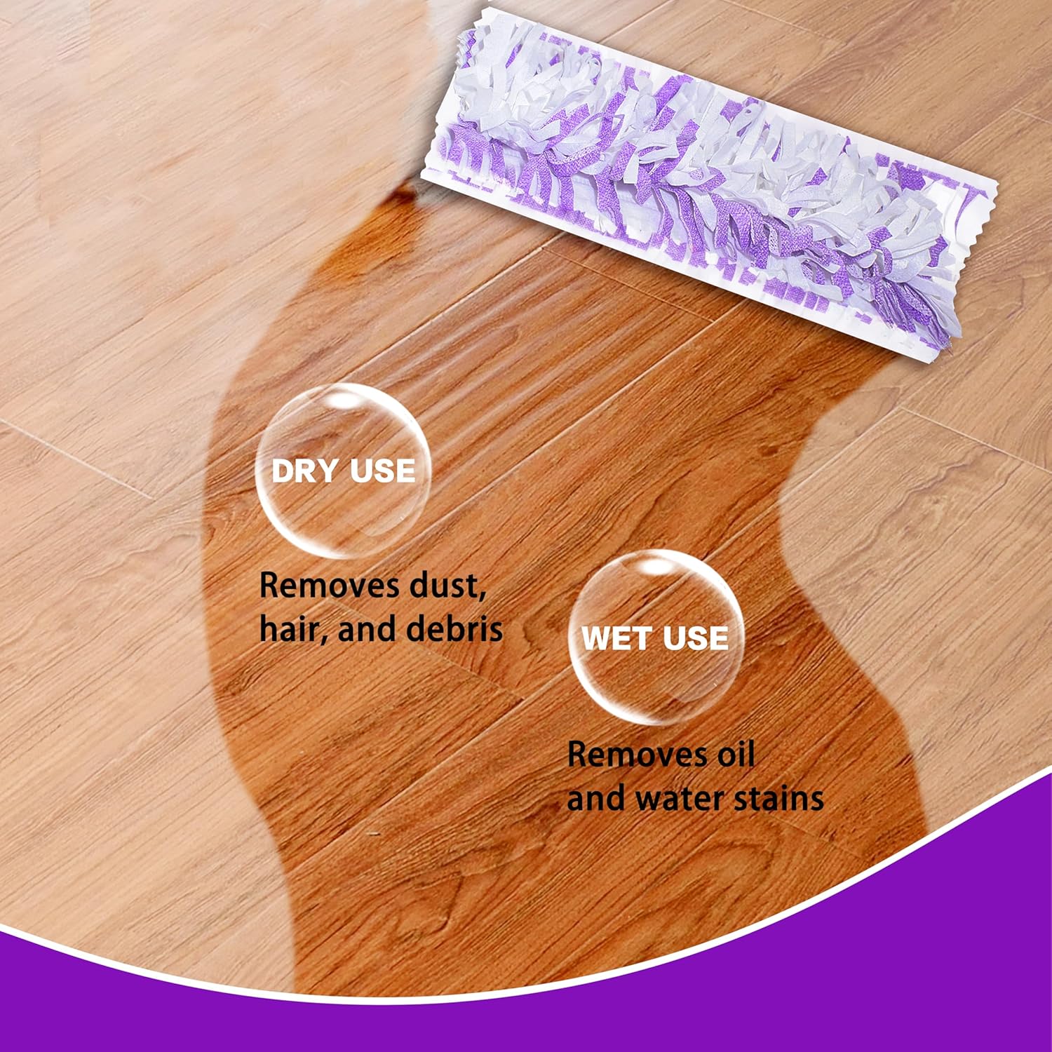 AWAYDD PowerMop Multi-Surface Mopping Pad Refills Purple -10