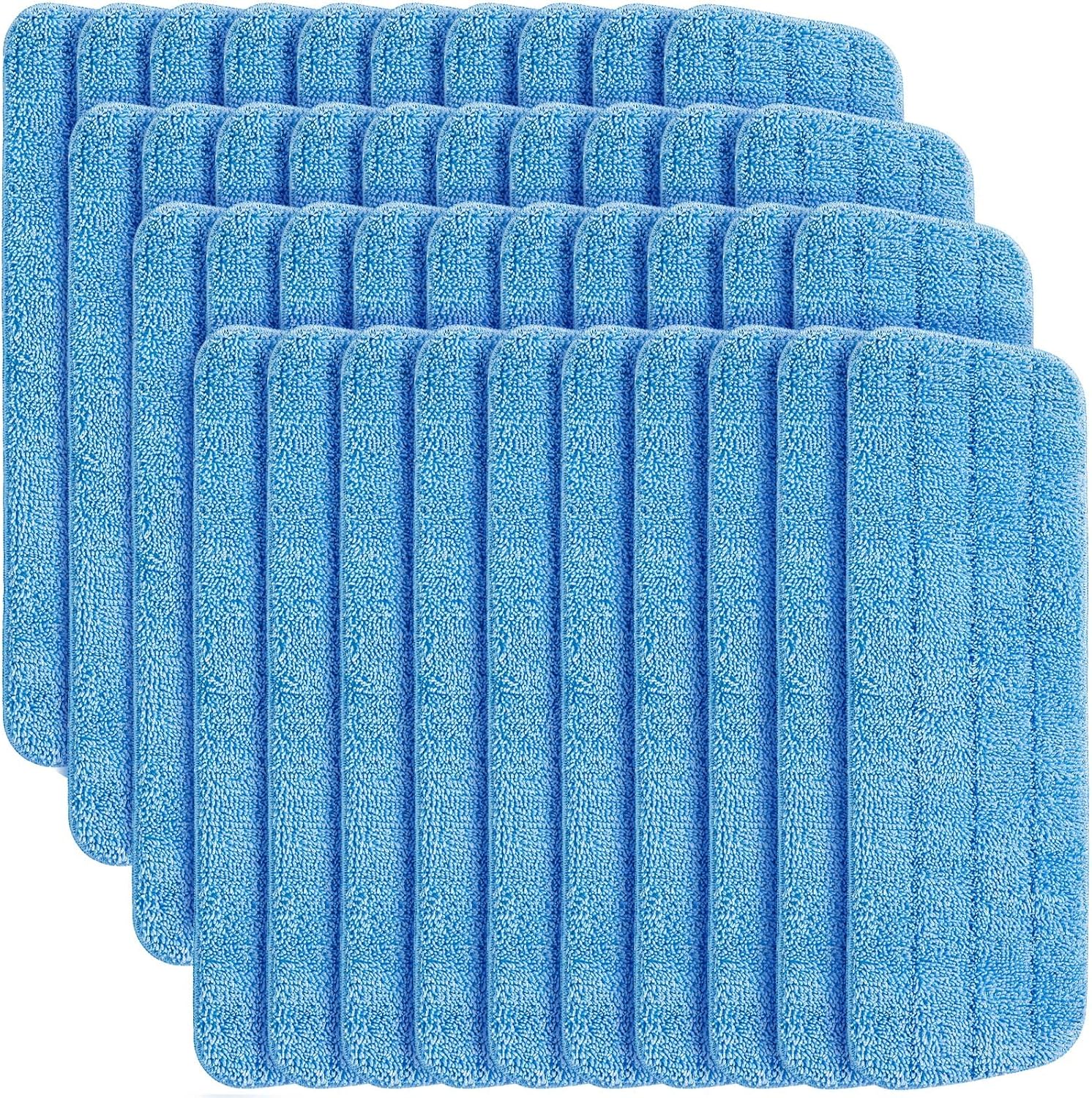 40-Pack Microfiber Mop Pads Reusable Cleaning Heads
