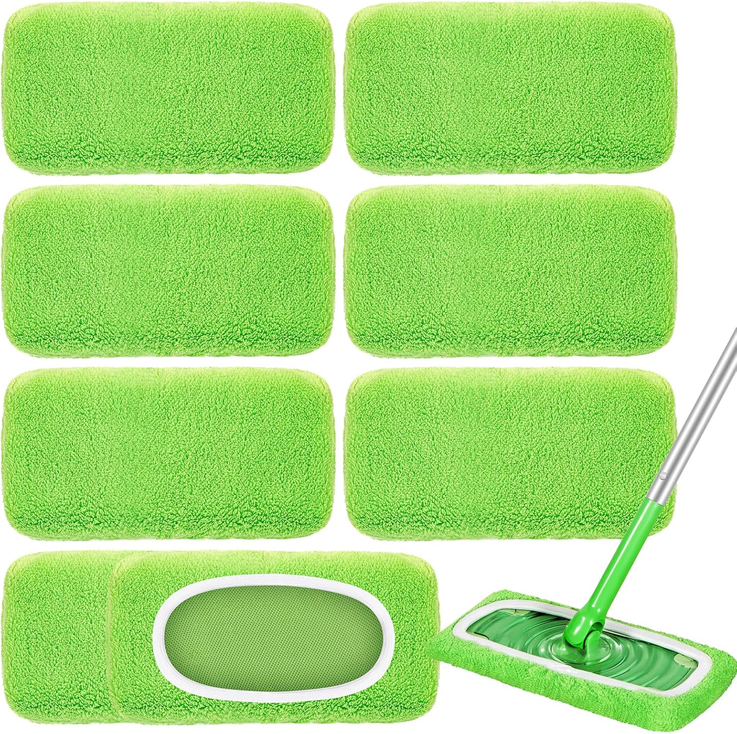 Nicemiya 8 Pack Reusable Mop Pads for Swiffer