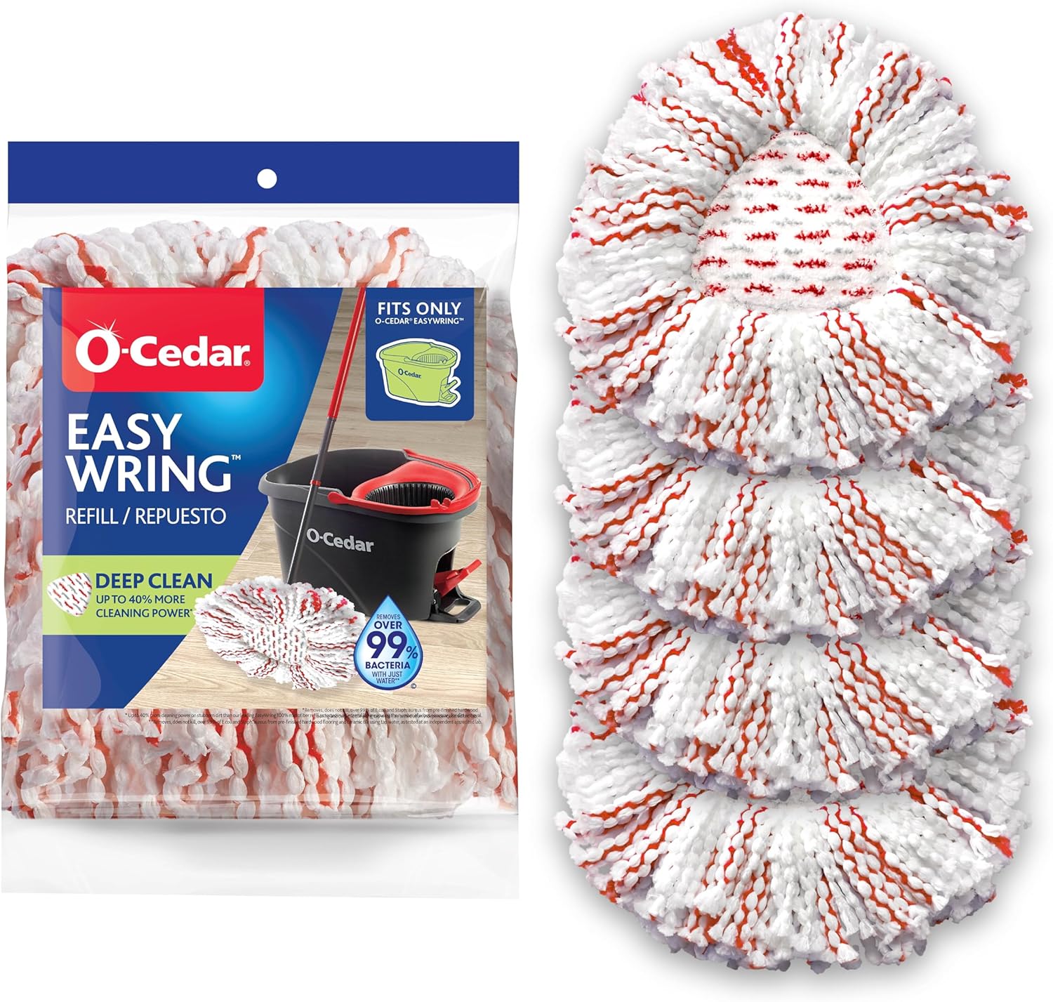 O-Cedar EasyWring Deep Clean Refill 4-Pack