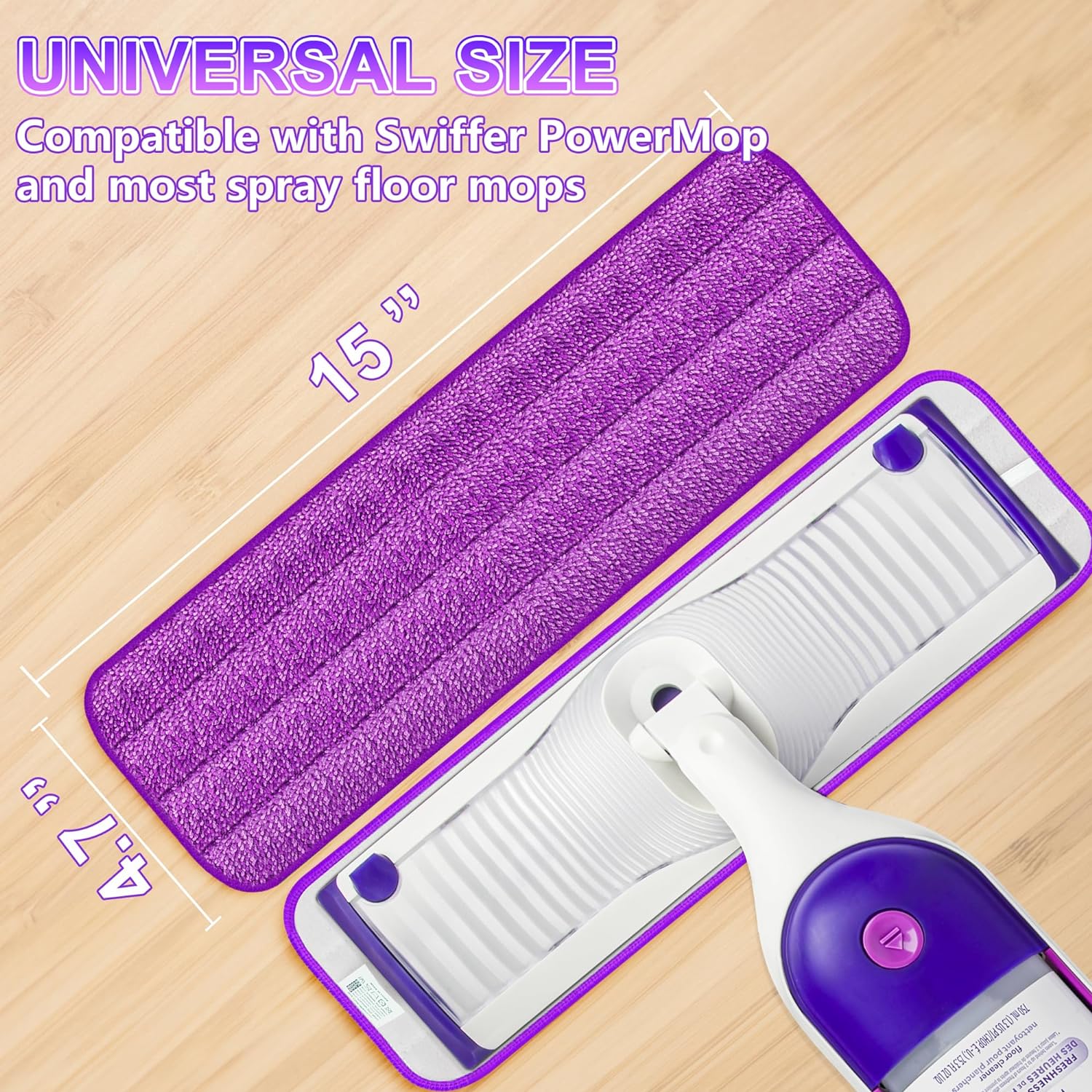 8 Pack Reusable Mop Pads for Swiffer PowerMop