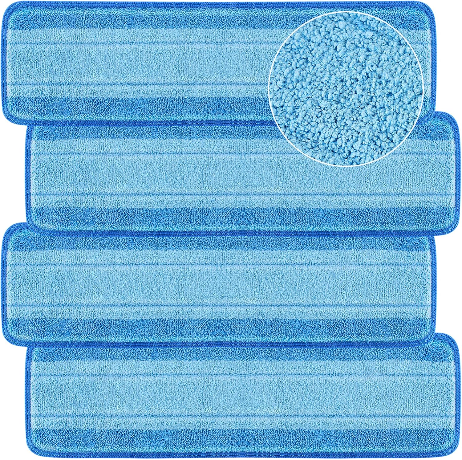4 PCS Microfiber Mop Pads for Hardwood Floors