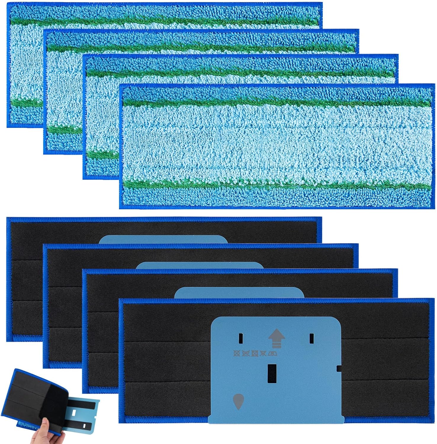 MXZONE Upgraded M6 Wet Mopping Pads 8 Pack 1