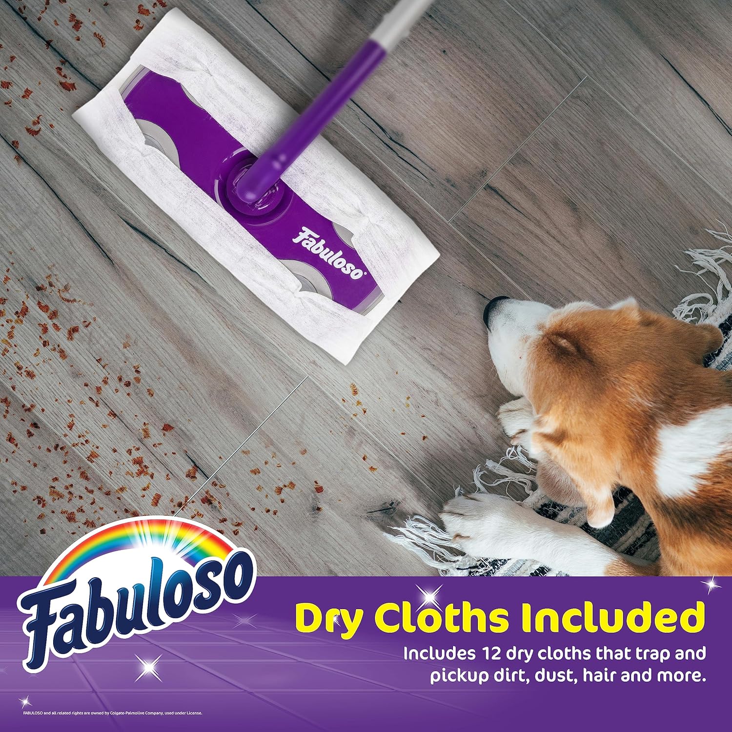 Fabuloso Dry and Wet Sweeper with 12 Dry Cloths